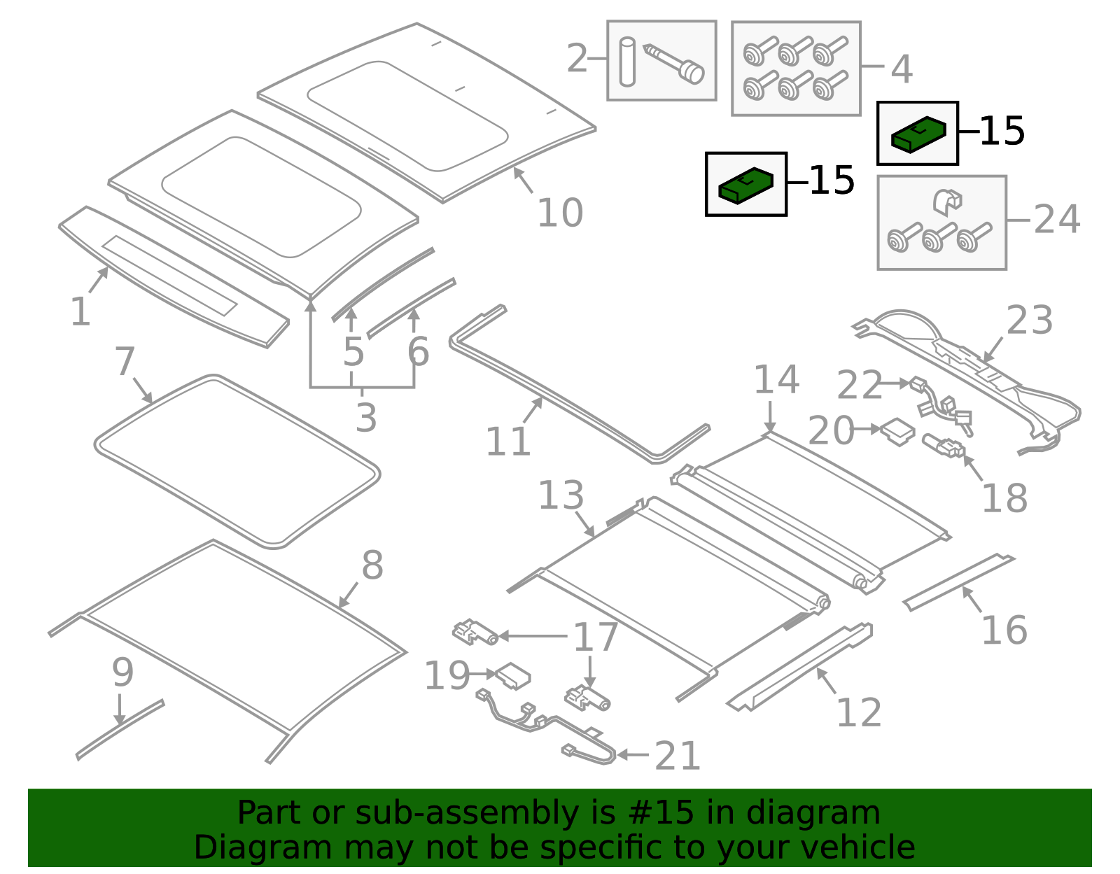 2017-2026 Porsche Panamera Sunshade Mount Kit 971-898-011 | OEM