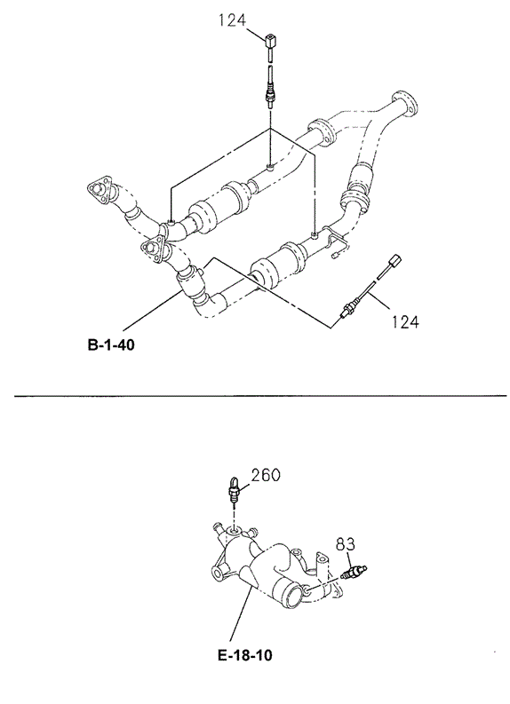 Oxygen Sensor - Temperature Sensor for 2000 Honda Passport #0