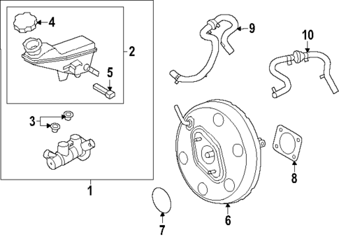 Master Cylinder - Components On Dash Panel for 2024 Hyundai Kona #0