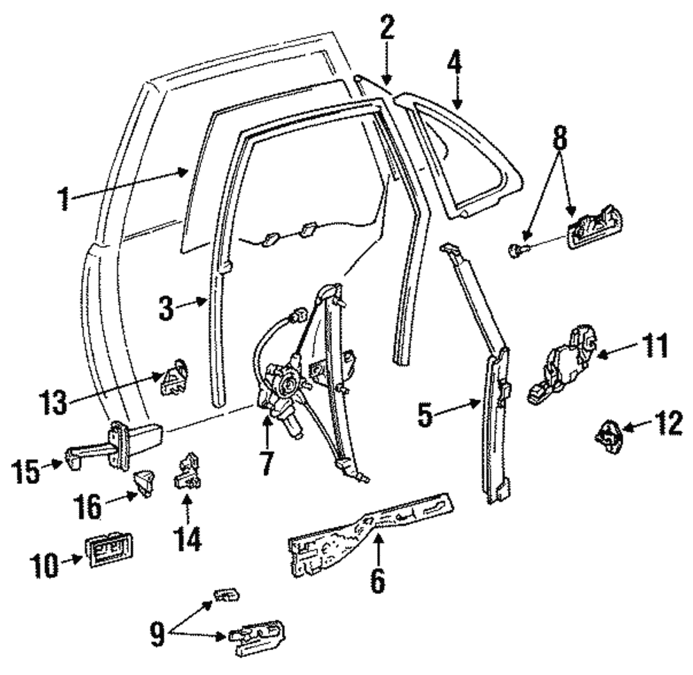 Regulador De Ventana Trasero Izquierdo Con Motor Para Toyota Camry 1992