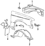 ZZM054814 - Body: Mud Guard Bracket for Mazda: B2300, B3000, B4000 Image