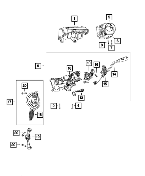 Steering Column and Intermediate Shaft for 2019 Ram 3500 #1