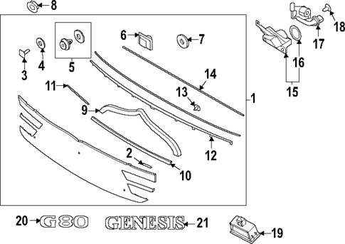 Exterior Trim - Trunk for 2023 Genesis Electrified G80 #0