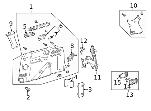 Interior Trim - Side Panel for 2005 Toyota Sienna #0