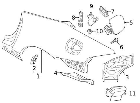 Quarter Panel & Components for 2017 Fiat 124 Spider #0