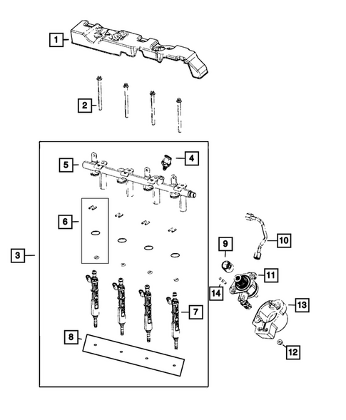 Fuel Rail and Injectors for 2021 Jeep Wrangler #0