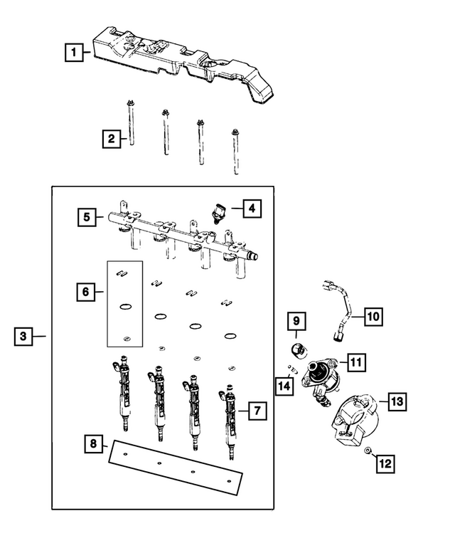 68441602AA - : Fuel Injector Seal Kit for Mopar Image