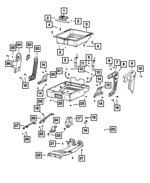 Front Seats - Adjusters, Recliners, Shields and Risers for 2024 Ram 3500 #3