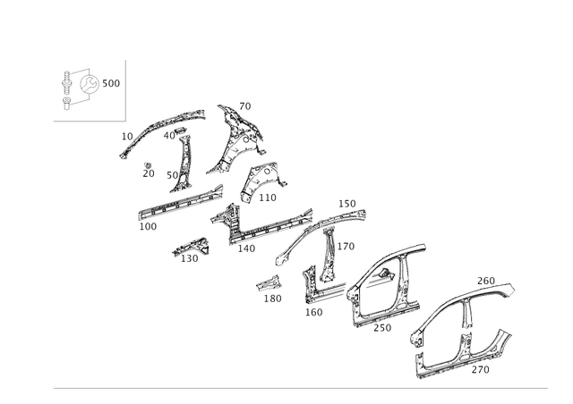 1766300211 - Side Panels: B-Pillar for Mercedes-Benz: GLA250 Image image