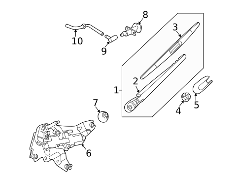 Wiper & Washer Components for 2012 Nissan Murano #1