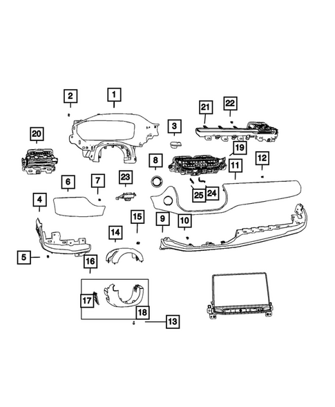 Instrument Panel for 2022 Jeep Compass #0