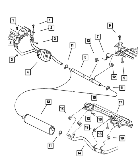Exhaust System for 2002 Dodge Ram 2500 #1