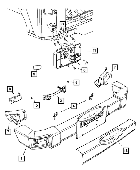Rear Bumper and Fascia for 2010 Jeep Wrangler #0
