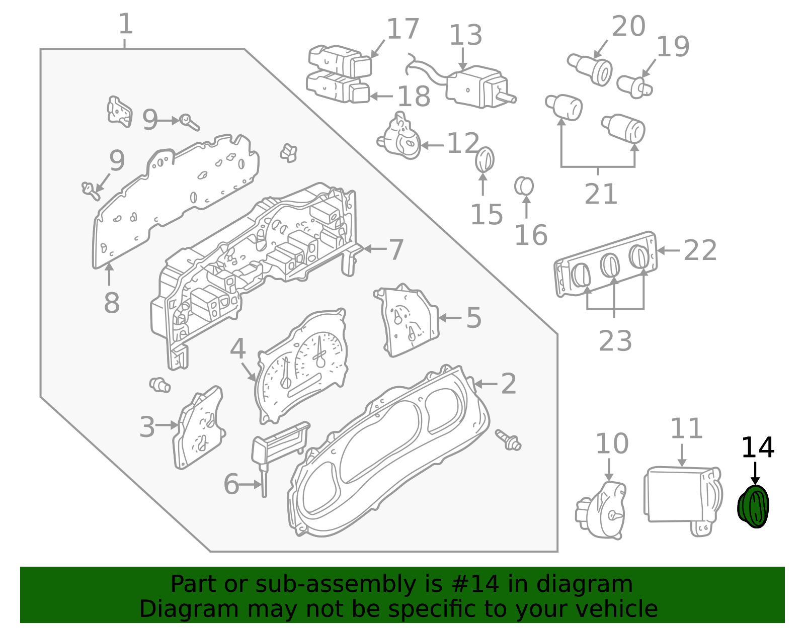 Genuine OEM Ford Part - Headlight Switch Knob F2DZ-11666-A | Genuine ...