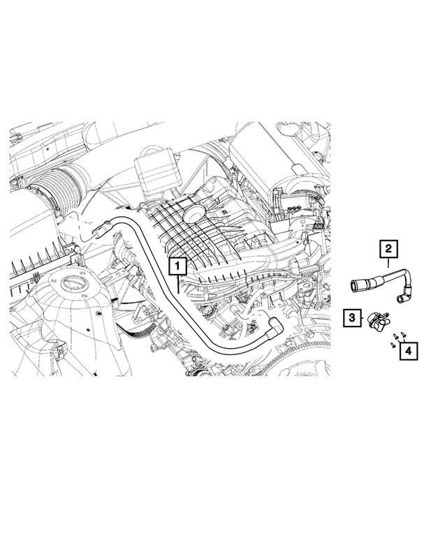 68092724AC - 3.6L Gas; Engine: Make Up Air Tube for Mopar Image image