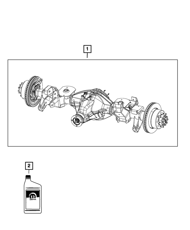 « 68245914AG – Rear Axle; American Axle 292 MM Single Rear Wheel; Differential and Drive Line : Arrière Complet Ensemble D'essieu pour Mopar Image »