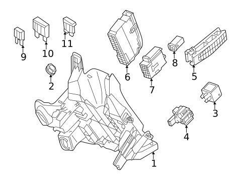 Fuse & Relay for 2024 Audi RS5 #1