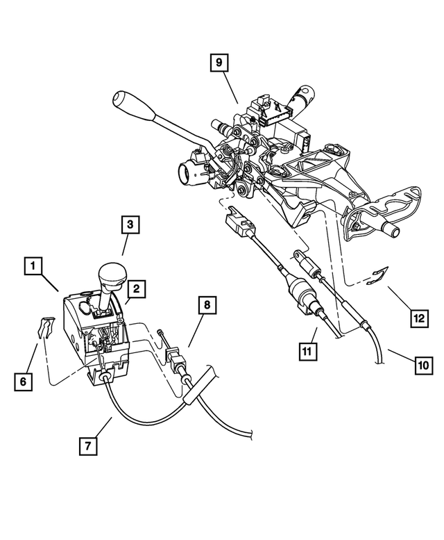 4593216BB - Steering: Gear Selector Cable, Column for Mopar Image