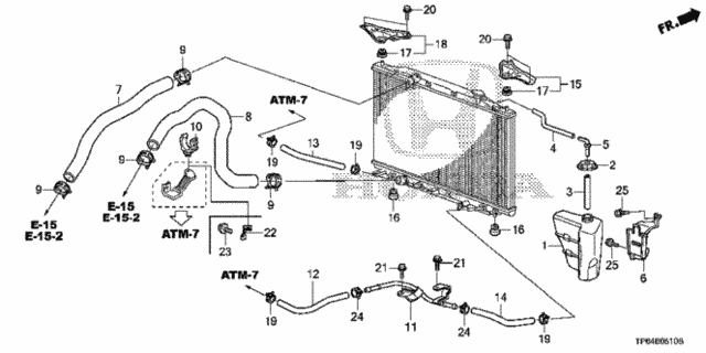 Radiator Hose - Reserve Tank (V6) for 2012 Honda Crosstour #0