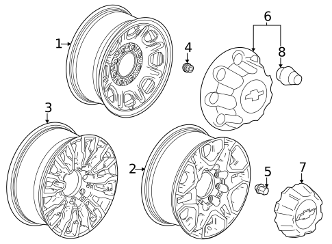 Wheels for 2023 Chevrolet Silverado 3500 HD #3