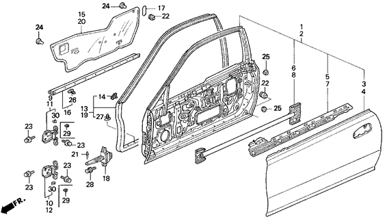 Door Panel for 1993 Honda Prelude #0