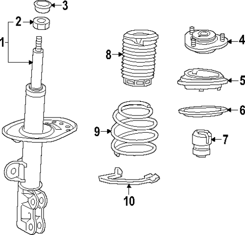 Struts & Components for 2025 Lexus RZ450e #0