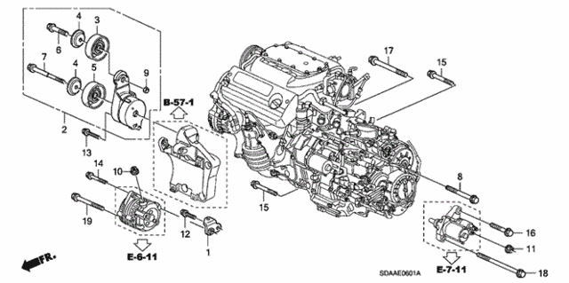 Alternator Bracket (V6) for 2007 Honda Accord #0