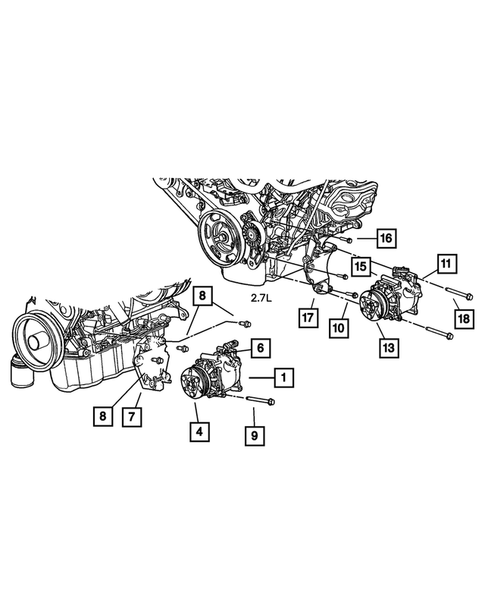 Air Conditioning Compressor for 2005 Chrysler Sebring #0