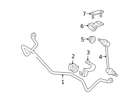 Stabilizer Bar & Components for 2006 Toyota Tundra #0