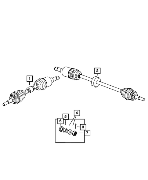 Front Axle Drive Shafts for 2010 Chrysler PT Cruiser #0