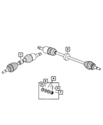 R4668937AC - Front Wheel Drive; Differential and Drive Line: Axle Half Shaft, Left, Remanufactured for Mopar Image