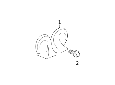 Horn for 2004 Cadillac DeVille #0