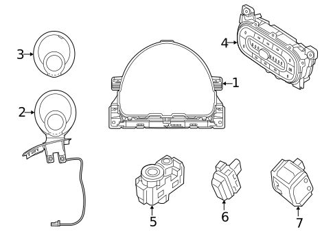 Cluster & Switches for 2019 Smart EQ fortwo #0