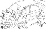 2015406609 - Electrical System: Wiring Harness for Mercedes-Benz: 190, 190D, 190E Image