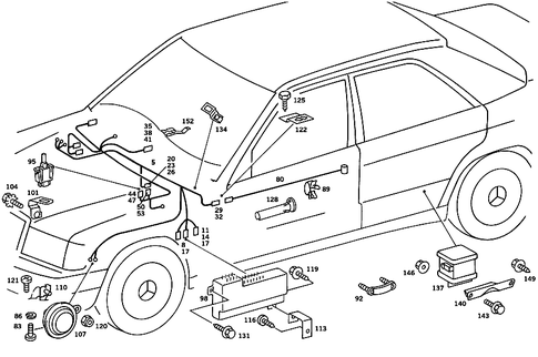 Antitheft Alarm System for 1989 Mercedes-Benz 190E #0