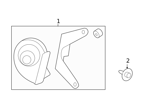 Horn for 2008 Chevrolet Malibu #1
