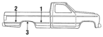 F1TZ1529076BA - Body: Front Molding for Ford: F-150, F-250, F-350, F-Super Duty Image