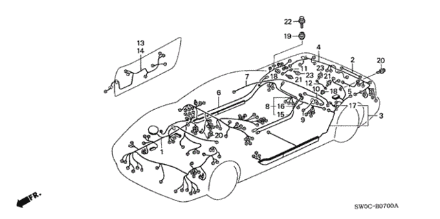 Wire Harness for 2003 Acura NSX #0