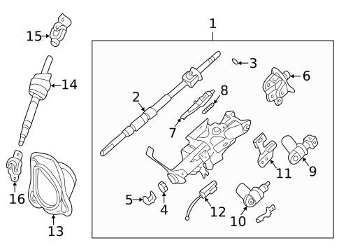 Steering Column Assembly for 2002 INFINITI Q45 #0