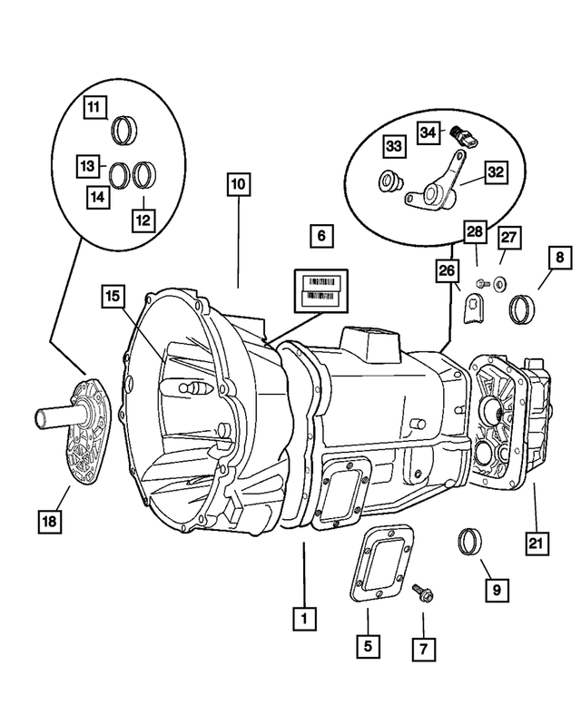 5003584AA - Manual Transmission 6 Speed: Output Shaft Bearing Cup for Mopar Image