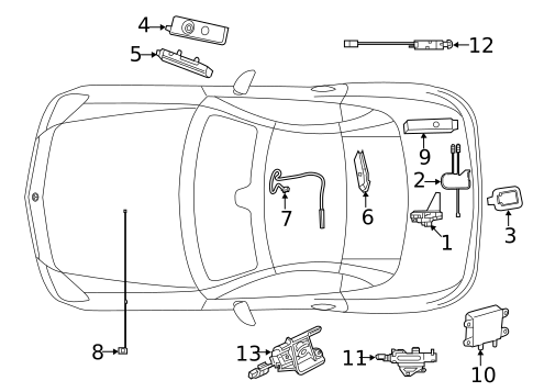 Antenna & Radio for 2014 Mercedes-Benz SLK350 #0