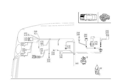 Engine Cable Harness, Body Mounted for 1998 Mercedes-Benz E430 #3