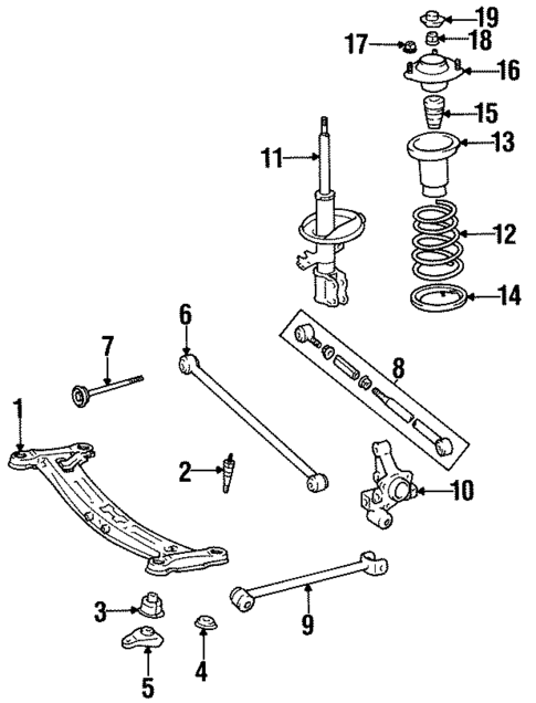 Rear Suspension for 1996 Toyota Avalon #0