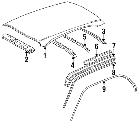 Exterior Trim - Roof for 1993 Toyota Tercel #0