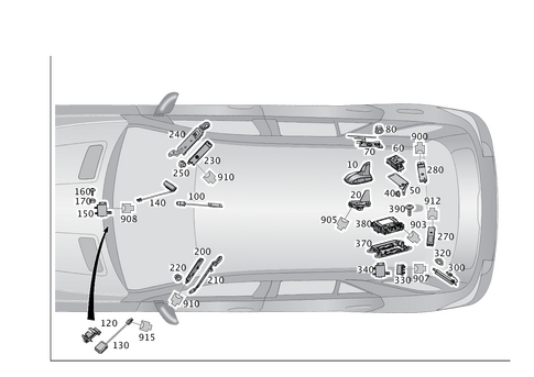 Antenna, Antenna Amplifier and Wiring Harnesses for 2018 Mercedes-Benz GLE550e #0
