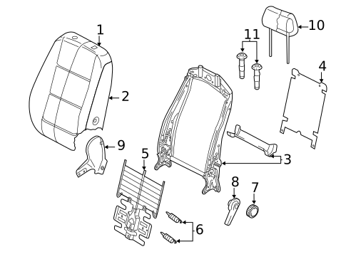 Front Seat Components for 2015 Volkswagen CC #0