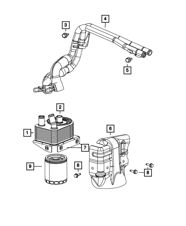 5047388AD - 2.0L Gas; Engine: Oil Cooler Tube for Mopar Image