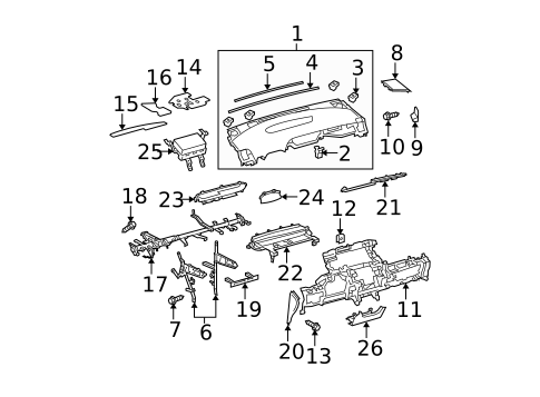 Instrument Panel for 2014 Toyota Prius #0