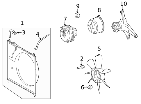 Cooling Fan for 2010 Lexus LX570 #0