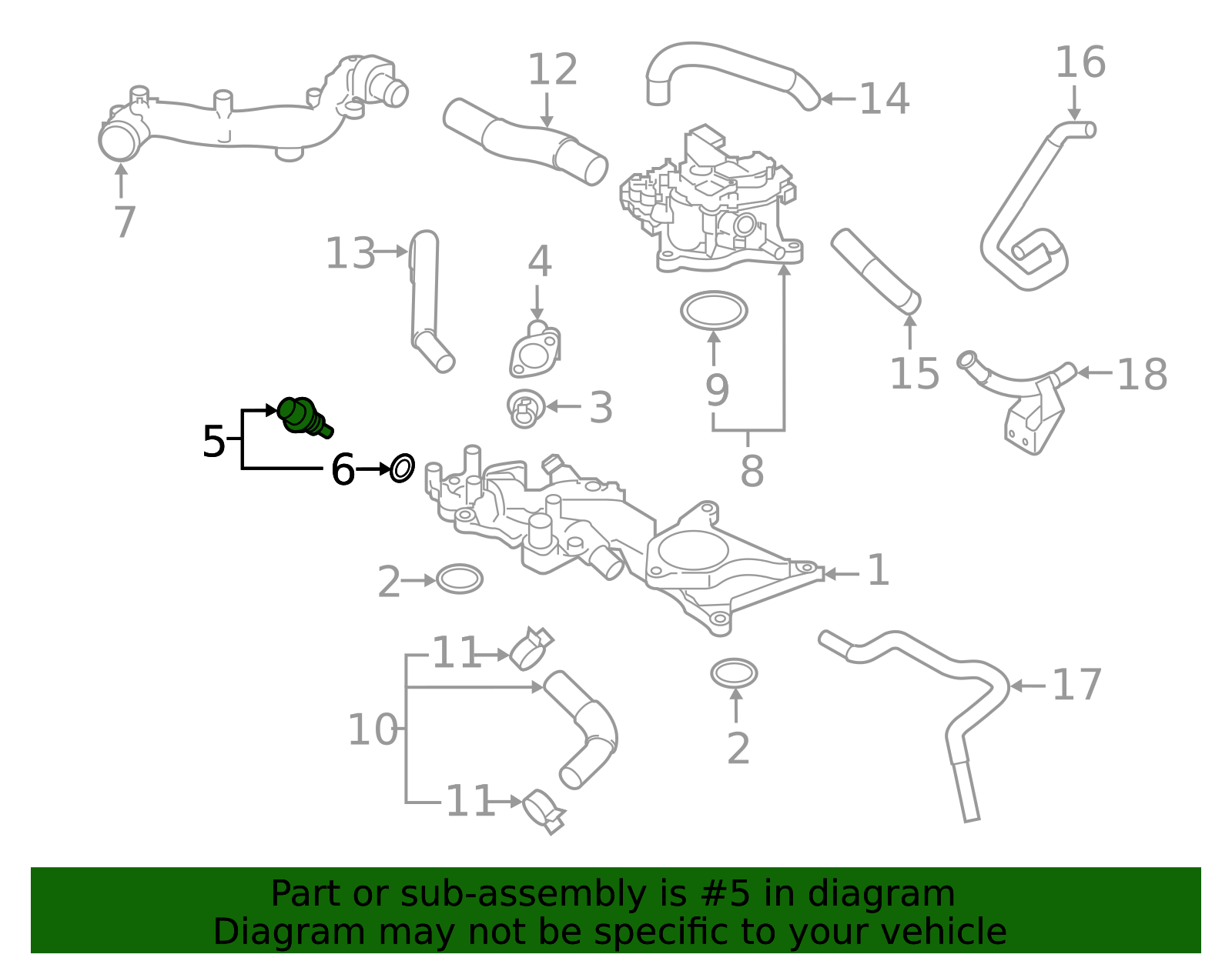 2018-2025 Subaru Coolant Temp Sensor 22630AA270 | OEM Parts Online